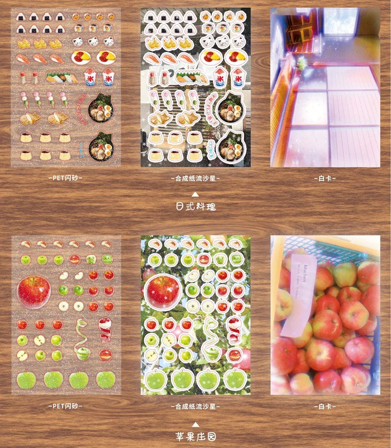 Y2K Japanese Sticker 8 Style Glitter Cute Sticker Phone Case Notebook Scrapbooking DIY Decorative Stickers Collage Material (ONLINE ORDER ONLY)