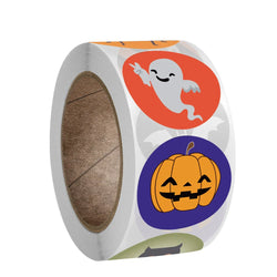 100-500pcs Halloween Pumpkin Bat Sealing Sticker 1inch Happy Halloween Sticker For Kids Party Baking Accessories Tools DIY (Online Order Only)