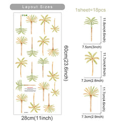Boho Pink Palm Tree Wall Stickers Removable Nursery Decals Kids Room Decor (ONLINE ORDER ONLY)