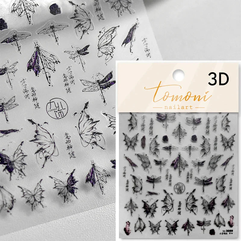 Halloween Ghost Pumpkin Bat Coffin Cat Spider Demon Jelly Self Adhesive Nail Art Sticker Terrifying Candy Candle Manicure Decals (ONLINE ORDER ONLY)
