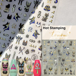 Cute Cat Eye Fishbone Animals Leopard Cat Ginger Cat Kitten Exclamation Point Paw Self Adhesive Nail Art Sticker Manicure Decals (ONLINE ORDER ONLY)