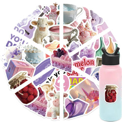 30Pcs Purple Aesthetics Sticker Diy Computer Stickers for Water Bottles Waterproof Journal Arts Crafts Toy Decals (ONLINE ORDER ONLY)