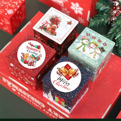 100-500pcs Christmas Theme Seal Labels Stickers For DIY Gift Baking Package Envelope Stationery Decoration 1inch (Online Order Only)
