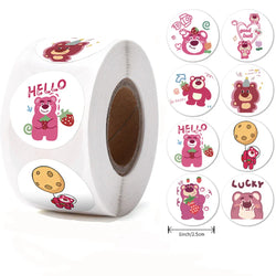 500pcs/Roll Cartoon Animal Stickers Anime Round Seal Diy Laptop Decals Stickers Cute Book Children Reward Kids Toy Gift (ONLINE ORDER ONLY)