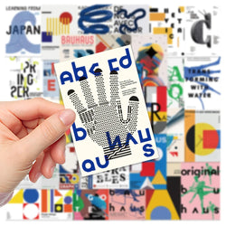 Bauhaus Cartoon Sticker Set: Laptop, Luggage, Skateboard Decals for Kids (ONLINE ORDER ONLY)