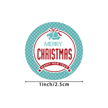 100-500pcs Christmas Stickers Roll Cartoons Gift Card Party Package Cute Santa Label Sealing Decor Party Supplies For Reward Kid (ONLINE ORDER ONLY)