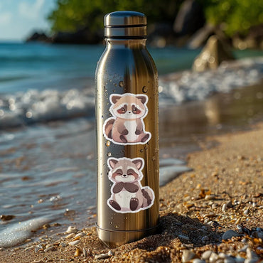 10/50pcs Cute Cartoon Raccoon Personalized Graffiti Waterproof Sticker Animal Diy Mug Mobile Phone Trend Decal Decal Wholesale (Online Order Only)