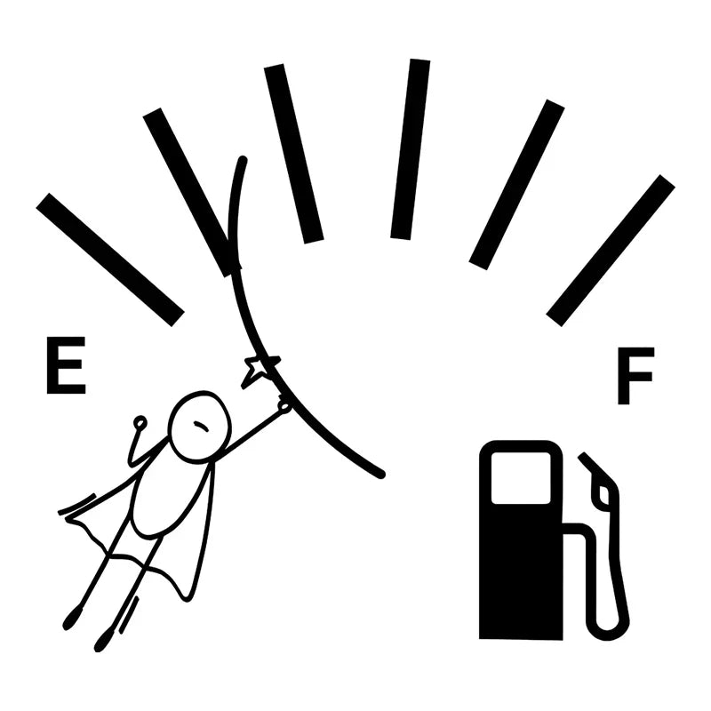 Hero Empty Full Gas Gauge Sticker for Car Fuel Tank Cap Door Decoration Exterior Accessories Outdoor Stickers Vinyl Decals (ONLINE ORDER ONLY)