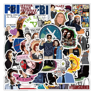 10/50Pcs Crime Thriller TV Series The X-Files Stickers For Pack On Laptop Car Guitar Book Luggage Decoration Diary Pegatina (ONLINE ORDER ONLY)