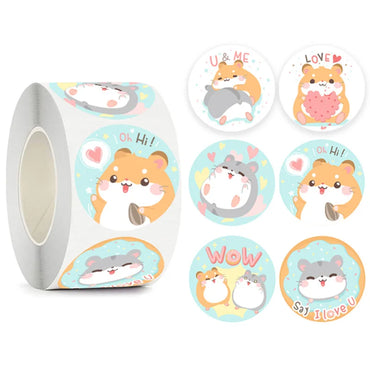 100-500pcs Cartoon Animal Label Thank You Stickers Sealing Label For Business Handmade Baking Cake Party Gift Decoration Sticker (ONLINE ORDER ONLY)