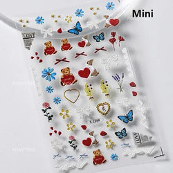 Fireworks Bloom Romantic Starry Sky Goldfish Metallics Color Gradient Self Adhesive Nail Art Stickers Halo Dyeing Manicure Decal (ONLINE ORDER ONLY)