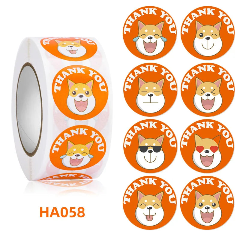 1inch/2.5cm Animal Good Job Cool Stickers Roll for Envelope Praise Reward Student Work Label Stationery Seal Lable (ONLINE ORDER ONLY)