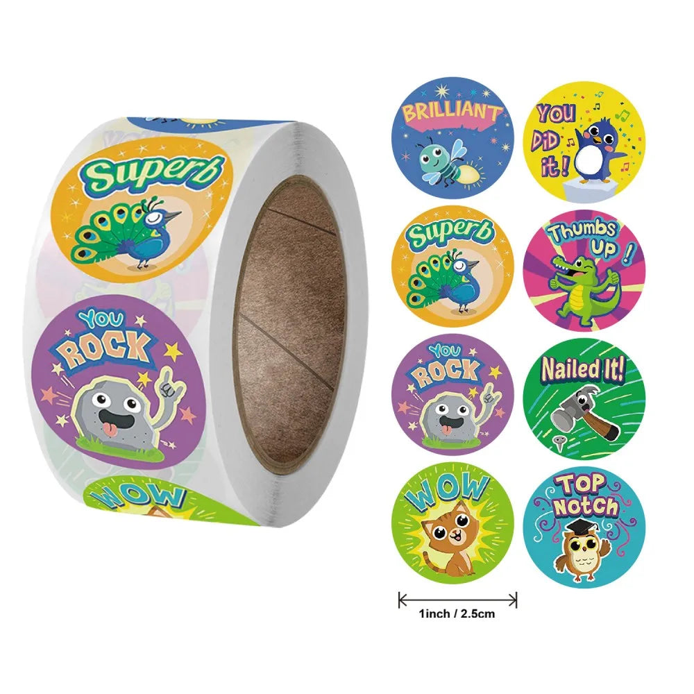 50-500pcs Cute Cartoon Animal Decoration Sticker Cake Label Birthday Wedding Party Sticker Envelope Office Stationery Kids Gift (ONLINE ORDER ONLY)