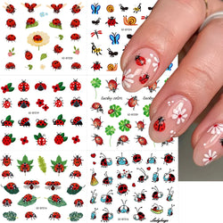 30pcs/Set Y2K 3D Cute Insect Nail Stickers Chic Dragonfly Spider Insect Butterfly Design Sliders Ladybug Beetle Manicure Decals* (Online Order Only)