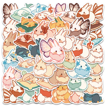 10/20/40PCS Cartoon Cute Rabbit Bunny Sticker Packs (ONLINE ORDER ONLY)
