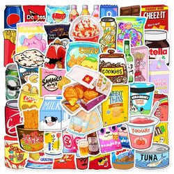 10/30/50Pcs Food and Drink Brand Sticker Packs (ONLINE ORDER ONLY)