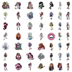 10/30/50PCS Monster High School Stickers Anime Graffiti Decals DIY Suitcase Notebook Suitcase Laptop Phone Cartoon Sticker Toys (ONLINE ORDER ONLY)