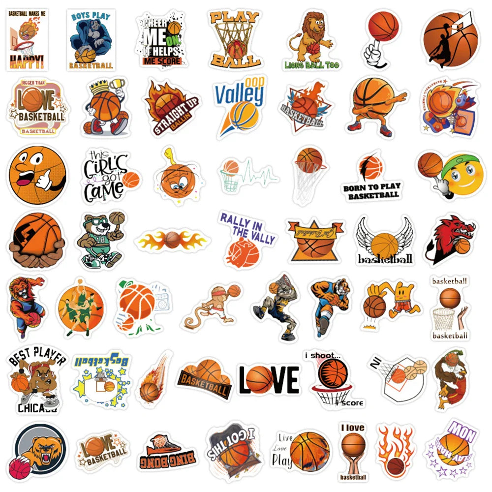 10/30/50PCS New Love Basketball Graffiti Stickers Waterproof Luggage Notebook Skateboard Refrigerator Stickers Wholesale (ONLINE ORDER ONLY)