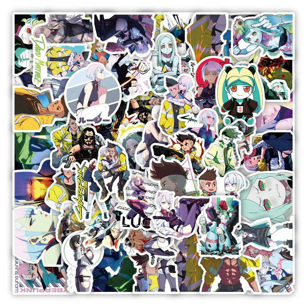 Edge Walker Anime Graffiti Stickers Waterproof Decorative for Scrapbook Helmet Luggage Motorcycle Laptop Phone 10/30/50pcs (Online Order Only)