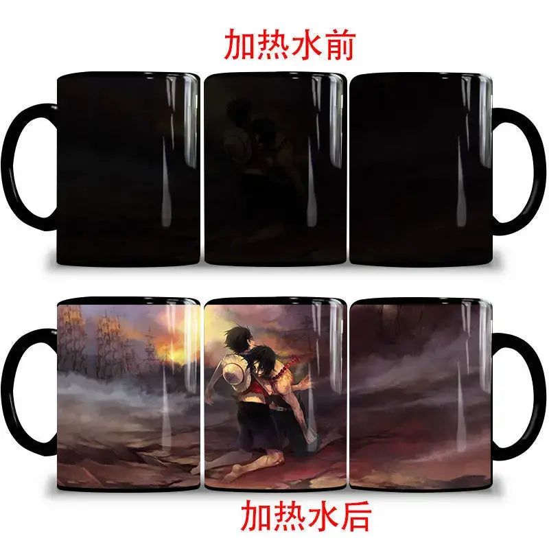 One Piece Color Changing Mug: Nika Luffy & Ace Magic Cup (ONLINE ORDER ONLY)