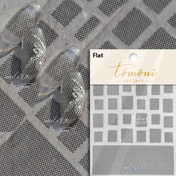 Geometric French Style Colorful Square Grid Rhombus Line Stripe Bowknot 3D Self Adhesive Nail Art Stickers Shiny Manicure Decals (ONLINE ORDER ONLY)