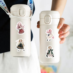10/30/50/100PCS   Lolita Gril Stickers Cute Cartoon Girl Sticker Scrapbook Luggage Laptop Phone Guitar Car Bike Skateboard Decal (ONLINE ORDER ONLY)