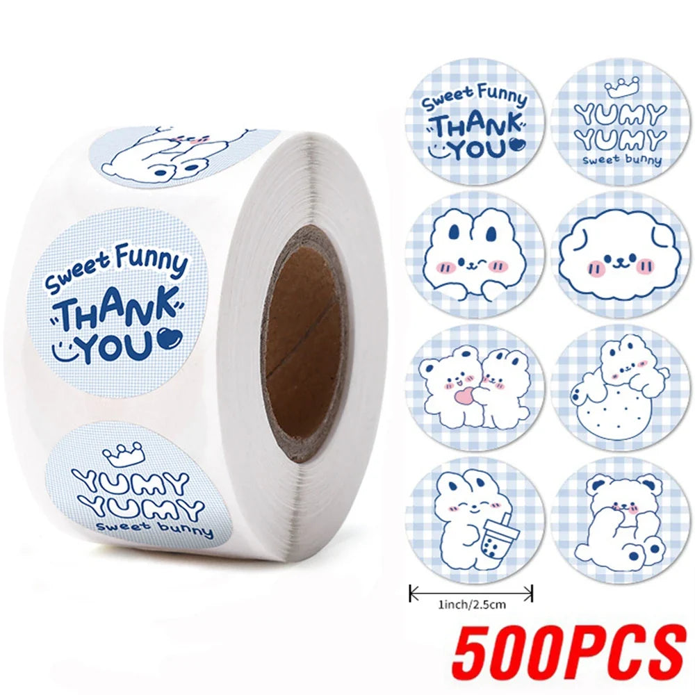 100-500pcs Round Cake Stickers for Kids Teacher Reward Stickers Scrapbooking Journal Personal Planner Diary Letter Envelope (ONLINE ORDER ONLY)