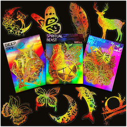 100pcs Holographic Cartoon Animal Stickers for Laptop, Phone, Wall Decoration (Online Order Only)