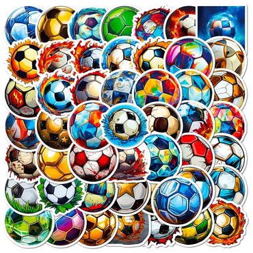 10/30/50PCS Colorful Football PVC Sticker Aesthetic Decoration Scrapbooking Sketchbook Korean Stationery School Supplies for Kid (Online Order Only)