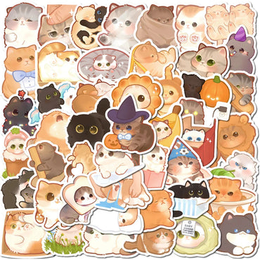 10/30/50/100pcs Funny Cute Animal Cat Cartoon Stickers Laptop Scrapbook Phone Suitcase Diary Decoration Sticker Decal Kids Toy (ONLINE ORDER ONLY)
