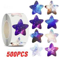 100-500pcs Laser Gold Foil Self-adhesive Star Stickers Reward Chart Decorative Toy Gifts Sticker Labels 1 Inch (ONLINE ORDER ONLY)