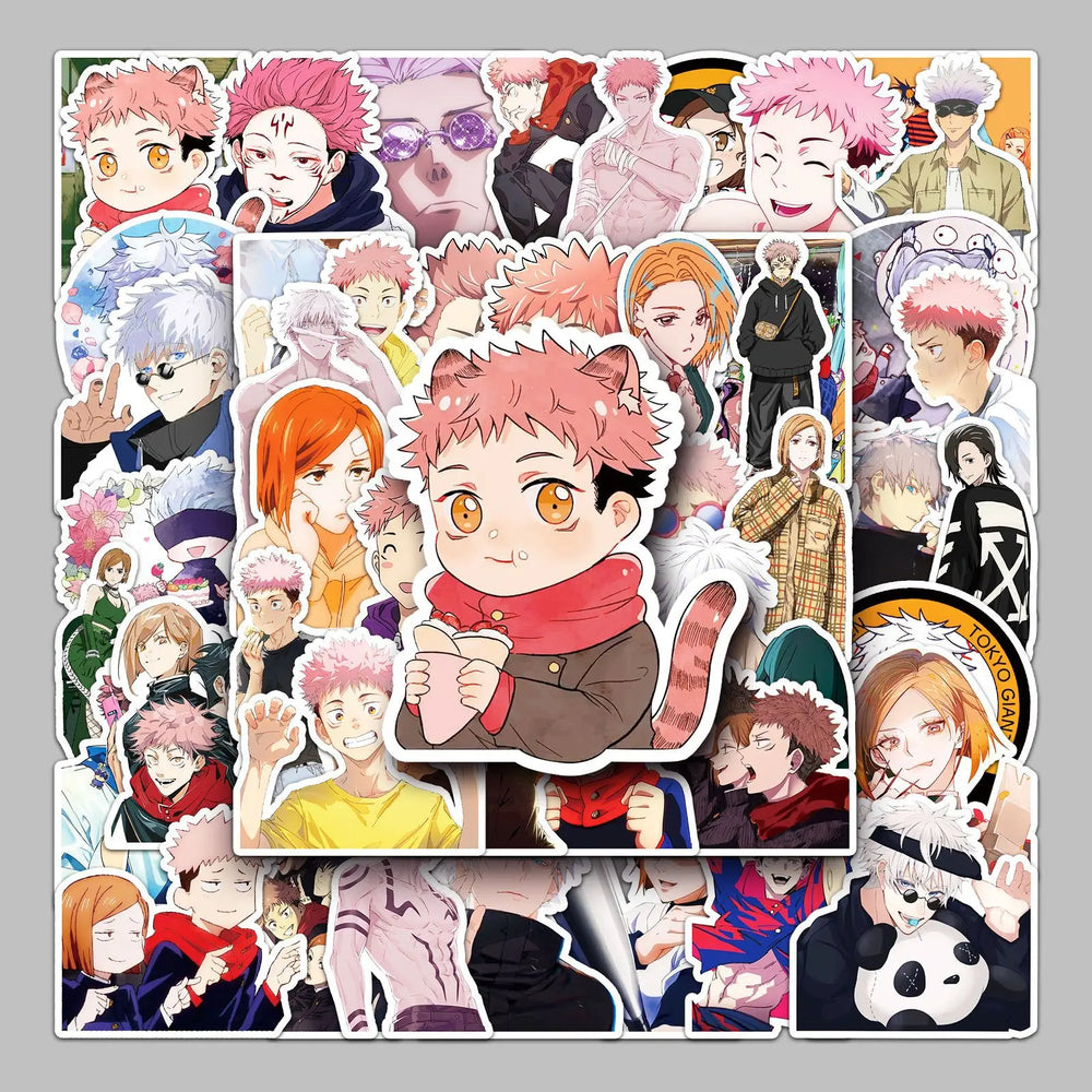 50pcs Jujutsu Kaisen Anime Stickers for Helmet, Wall, Desktop Decoration (ONLINE ORDER ONLY)