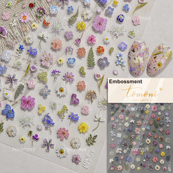 Retro Mini Flower Vintage Leaves Hot Stamping Petal Daisy Delicate Chic Self Adhesive Nail Art Stickers Manicure Decal Wholesale (ONLINE ORDER ONLY)