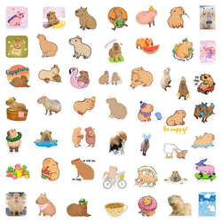 10/30/50pcs Cute Cartoon Capybara Graffiti Stickers Aesthetic Decals Decoration Laptop Notebook Phone Diary Stationery Sticker (ONLINE ORDER ONLY)