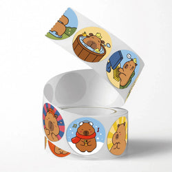 100-500pcs Capybara Thank You Sticker Cartoon Label Sealing Stationery DIY Decoration Scrapbooking School Supplies (ONLINE ORDER ONLY)