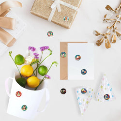 500PCS New Christmas Stickers Roll Small Children Stickers Cute Kawaii Cartoon Packaging Stickers Photocard Decor Lables for Kid (ONLINE ORDER ONLY)