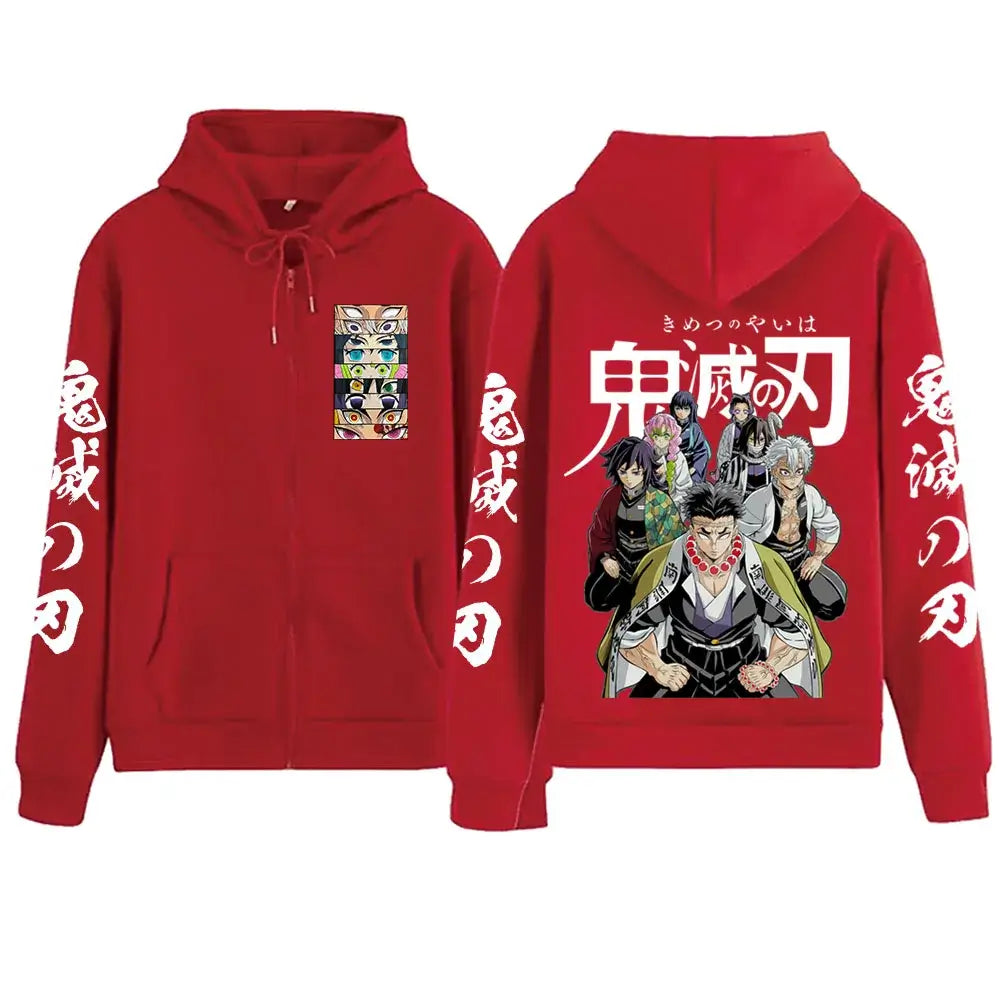 Demon Slayer Zipper Hoodie 2025 Harajuku Sweatshirt (ONLINE ORDER ONLY)