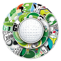 50Pcs Golf Cartoon Waterproof Vinyl Stickers for Skateboard Snowboard (ONLINE ORDER ONLY)