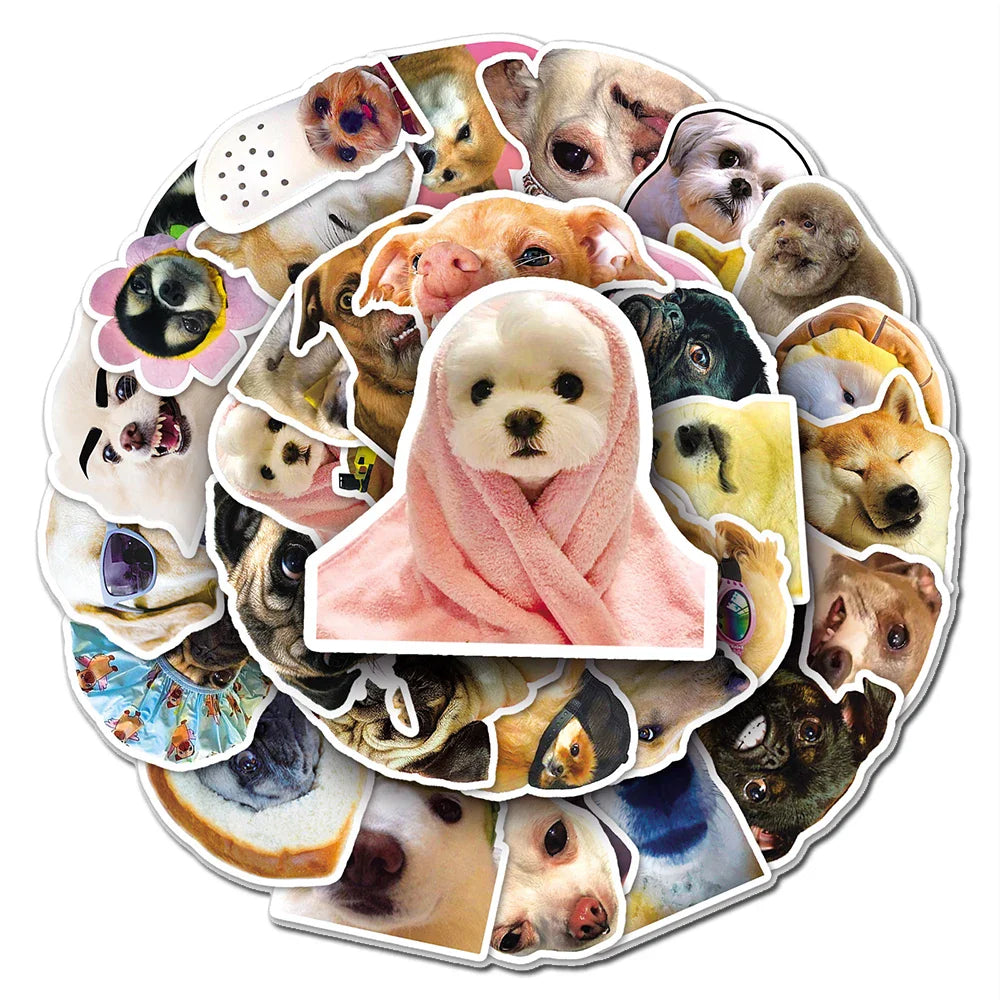Dog Meme Stickers Waterproof Decals for Laptop, Suitcase, Notebook, Skateboard, Car - 10/30/50PCS (ONLINE ORDER ONLY)