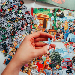 School Days Set of 4 500 Piece Jigsaw Puzzles Gibsons (ONLINE ORDER ONLY)
