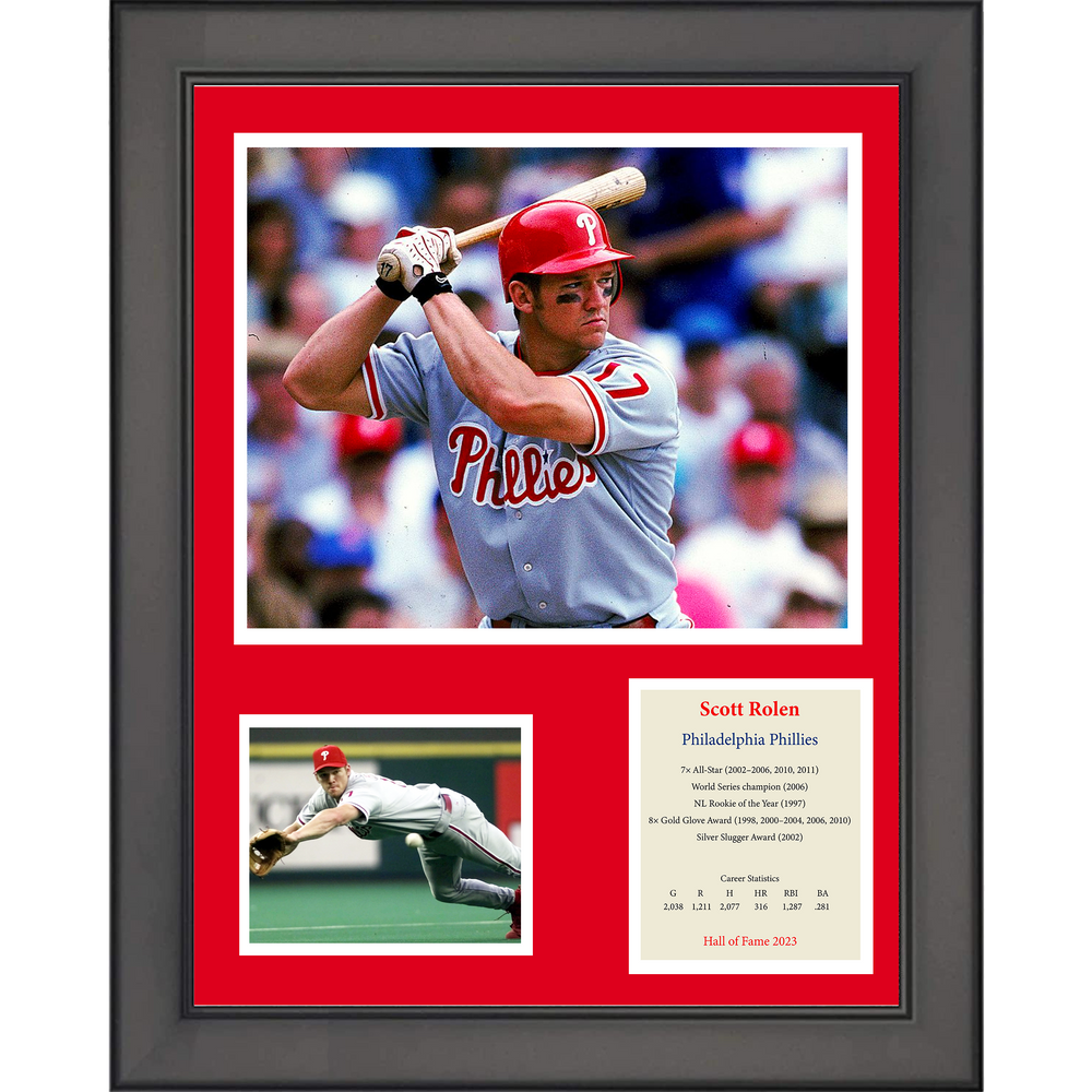 Framed Scott Rolen Hall of Fame Philadelphia Phillies 11"x14"Baseball Three Photo Collage (ONLINE ORDER ONLY)