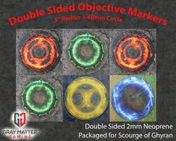 Double Sided Neoprene 7.57" Objective Markers - Scourge of Ghyran (ONLINE ORDER ONLY)