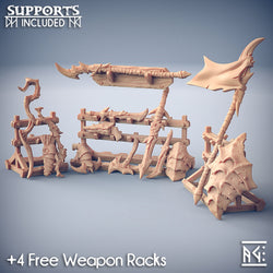 3D Printed Artisan Guild Scourgeland Survivor Weapons Rack Scourgeland Survivors 28mm 32mm (Online Only)