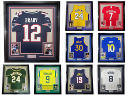 Framed Custom Frame Your Jersey 35x39 Professionally Framed & Matted Deluxe Framing with Photos Jersey Free Shipping (ONLINE ORDER ONLY)