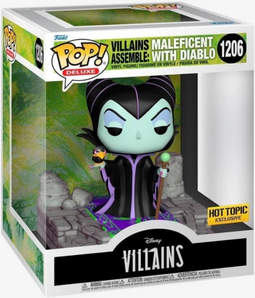 Funko Pop! Deluxe Disney Villains Villains Assemble: Maleficent With Diablo #1206 Hot Topic Exclusive (ONLINE ORDER ONLY)