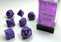 Chessex: Polyhedral Lustrous Dice sets (Online Order Only)