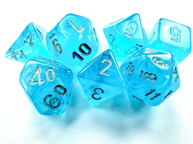 Chessex: Mini Polyhedral Dice set - Luminary (Online Order Only)