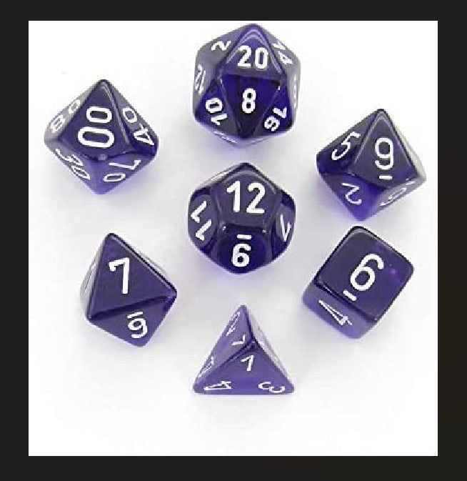 Chessex: Polyhedral Translucent Dice sets (Online Order Only)