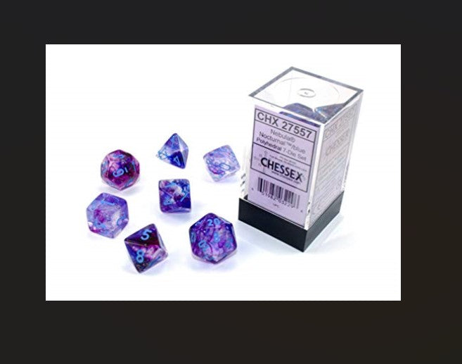 Chessex: Polyhedral Nebula Dice sets (Online Order Only)