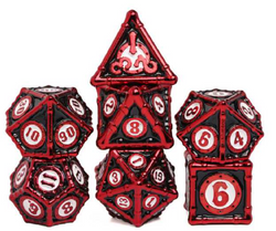 Metal Bamboo Themed 7 Piece Dice Set (Online Order Only)